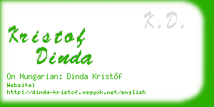 kristof dinda business card