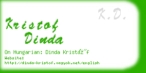 kristof dinda business card